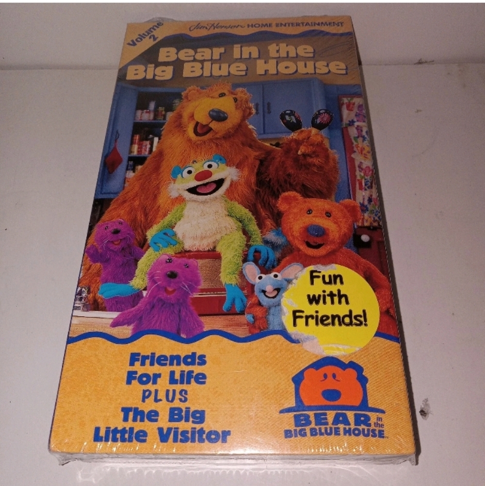 Bear in the Big Blue House Volume 2 VHS Sealed Jim Henson Rare